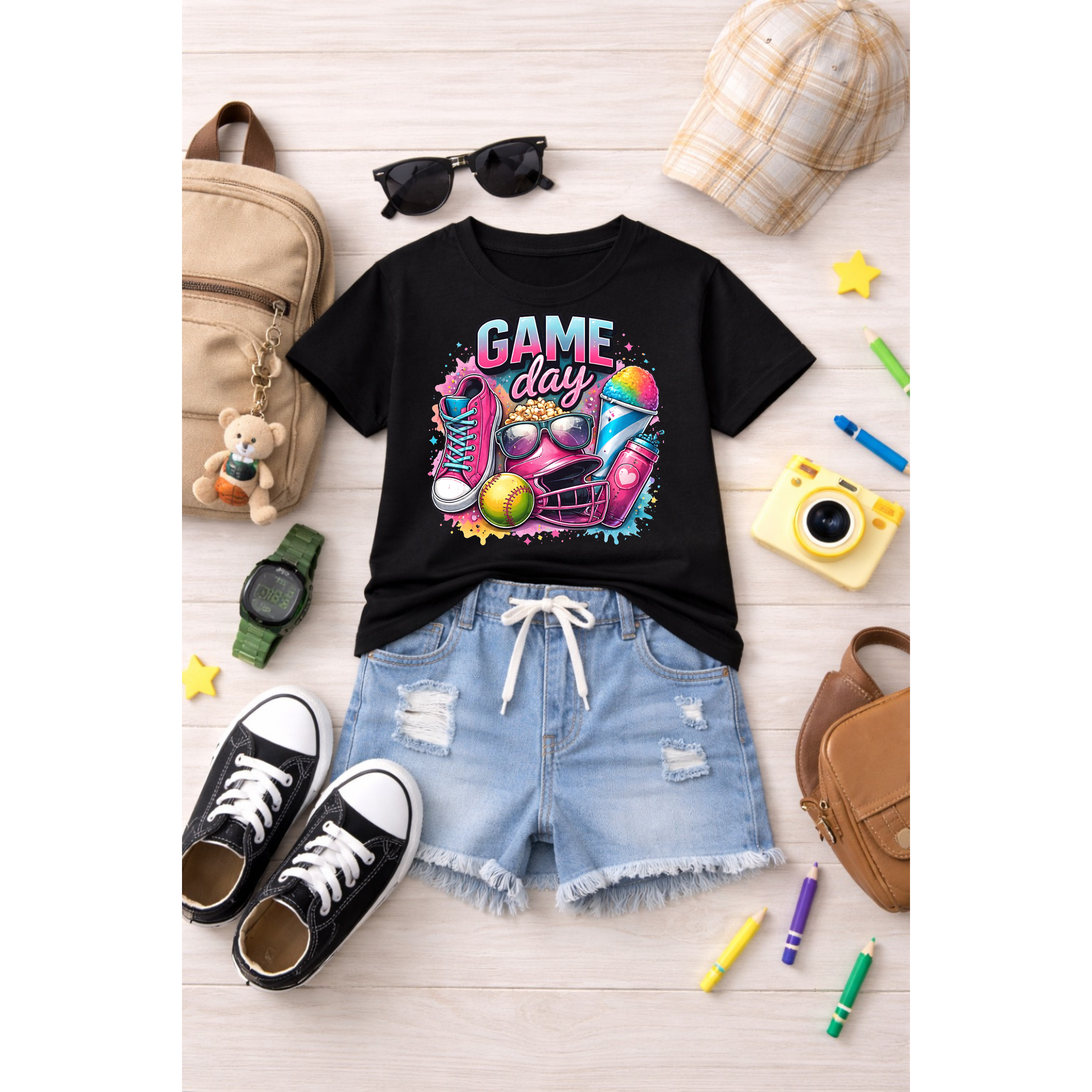 Girls Softball Tee