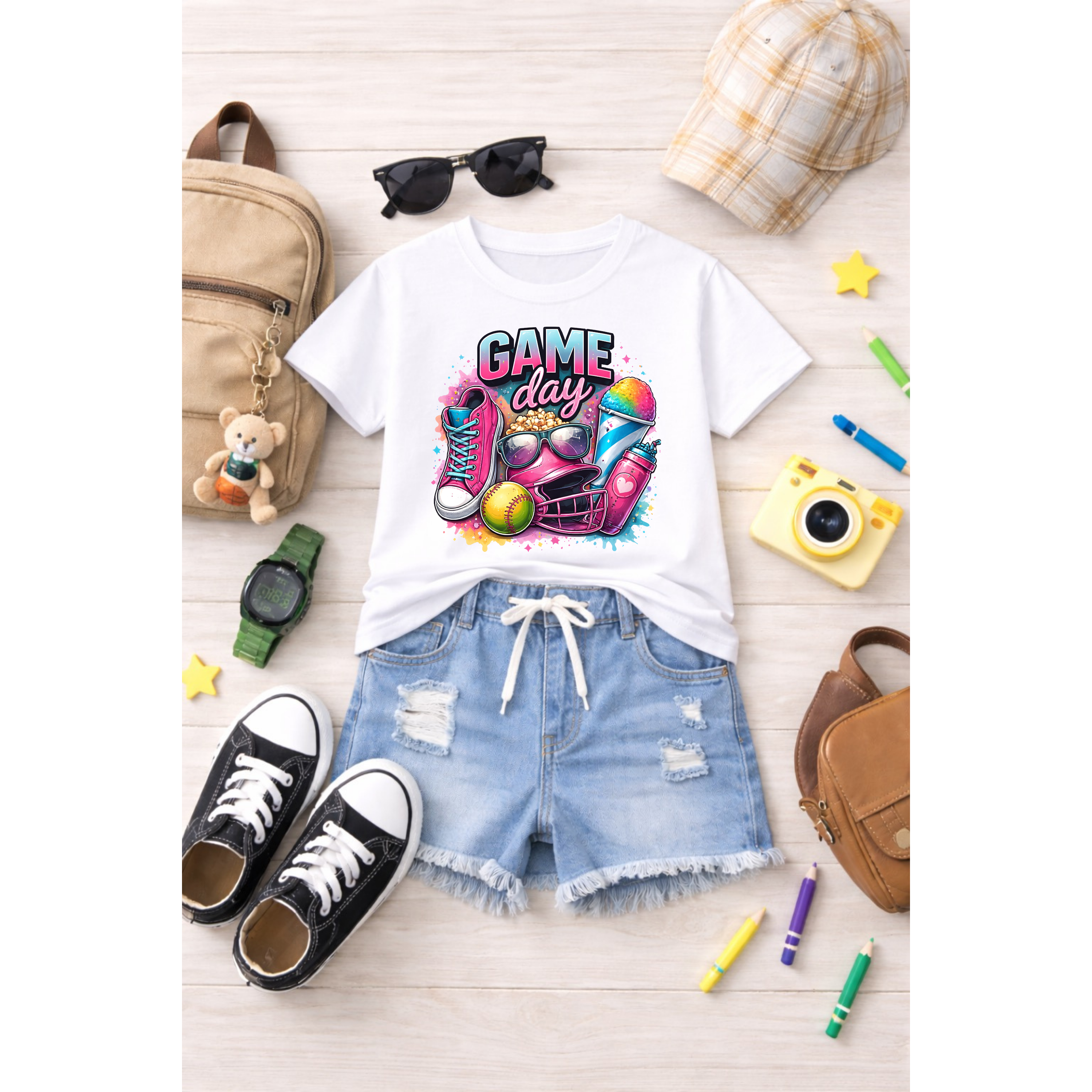 Girls Softball Tee