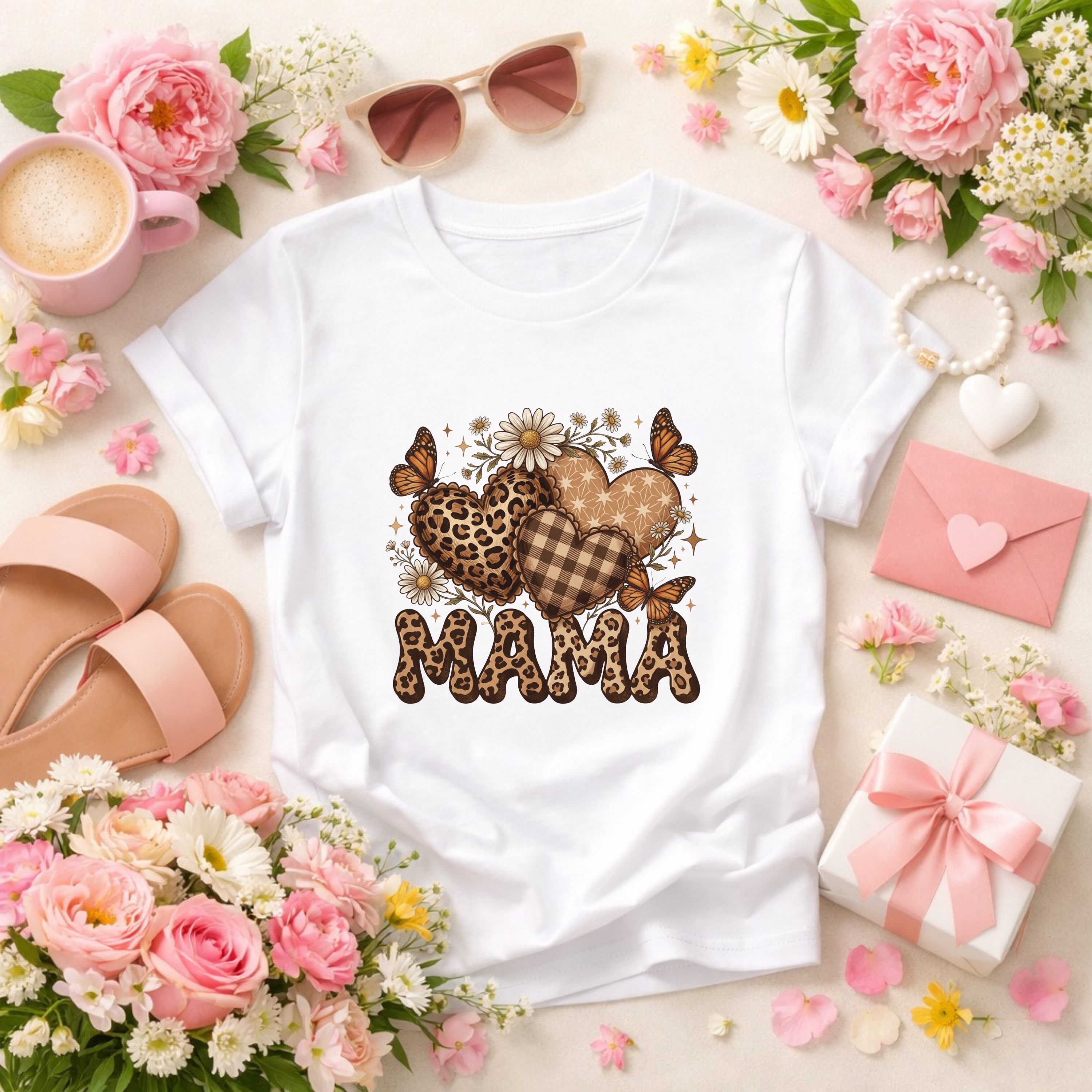 Mama Leopard Heart Shirt